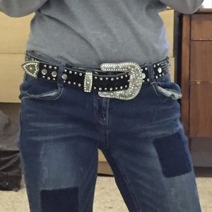 Jeweled cross belt